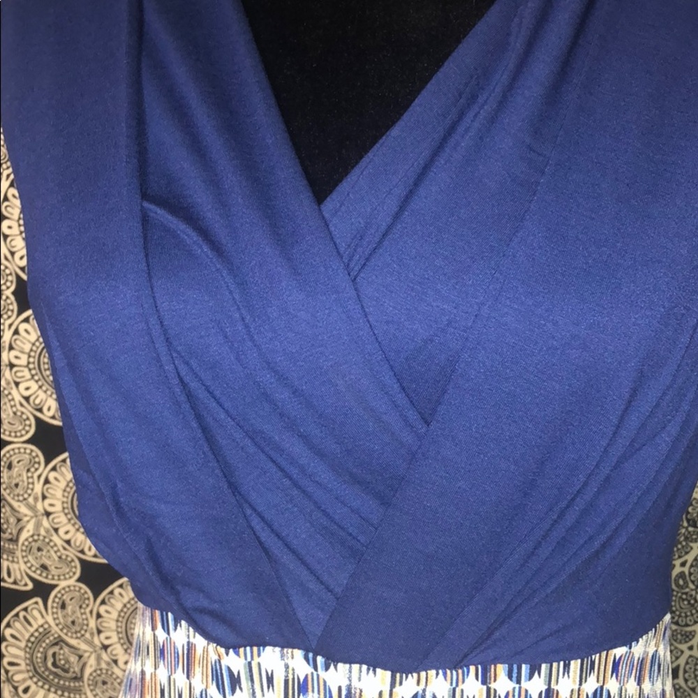 🆕 Navy Multi Colored Circle Maxi Dress - Picture 8 of 8